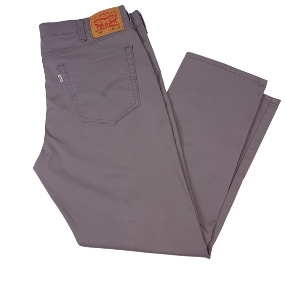 Levis 541 Athletic Fit Performance Stretch Gray Pants Mens W38 L32 Fits 40x30 - Picture 1 of 15